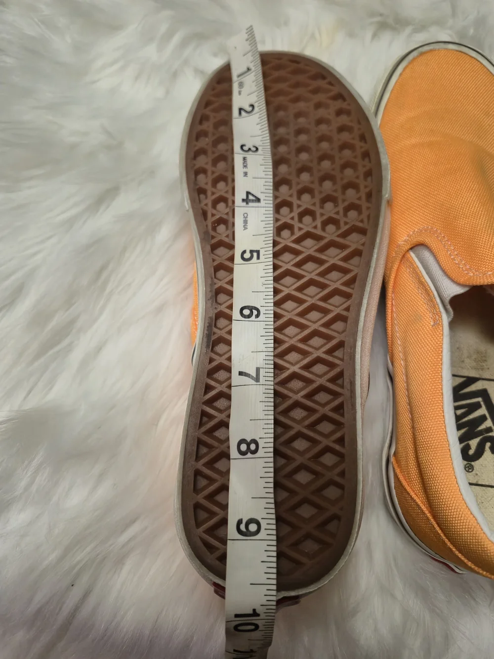 Vans Orange Canvas Slip-On Loafers